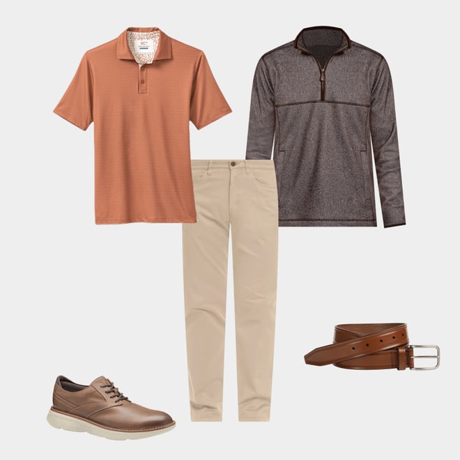 1st bundle featuring 4 items which compliment Textured Fleece Quarter-Zip