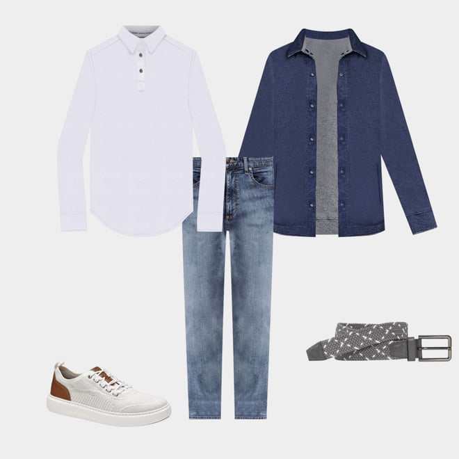 1st bundle featuring 4 items which compliment Reversible Shirt Jacket