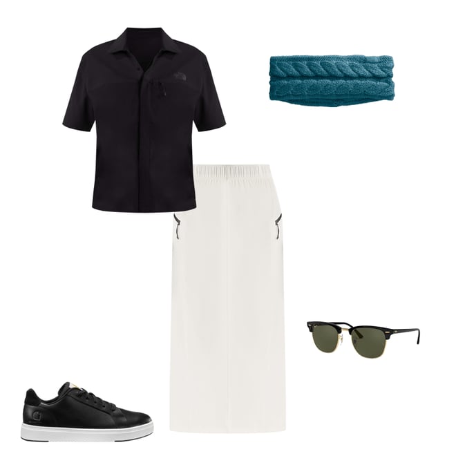 【THE NORTH FACE】W'S FIELD SKIRT / NK6NN34A THE NORTH FACE PURPLE LABEL - Stretch Field Wrap Skirt