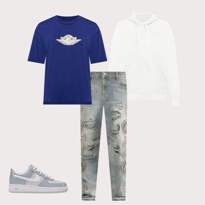 WAIMEA Stacked Floral Embroidery Jeans