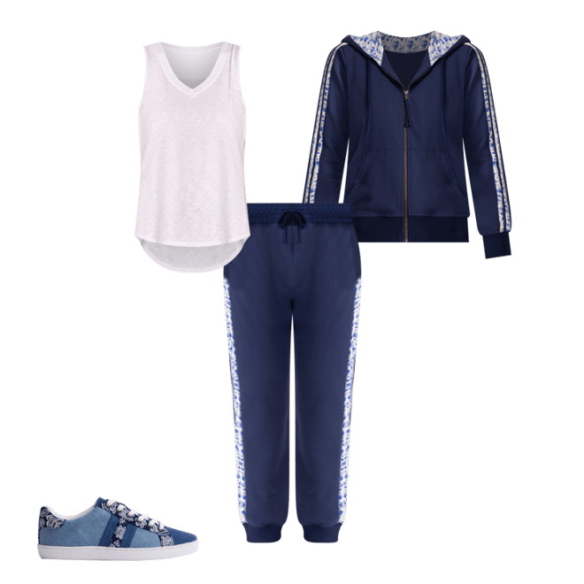 【THEAIRTOWN】Back Chain Print Tank Top & Jogger Pants Set★ 003) - adidas hilton spzl beach 2017 lineup - Pants Pop