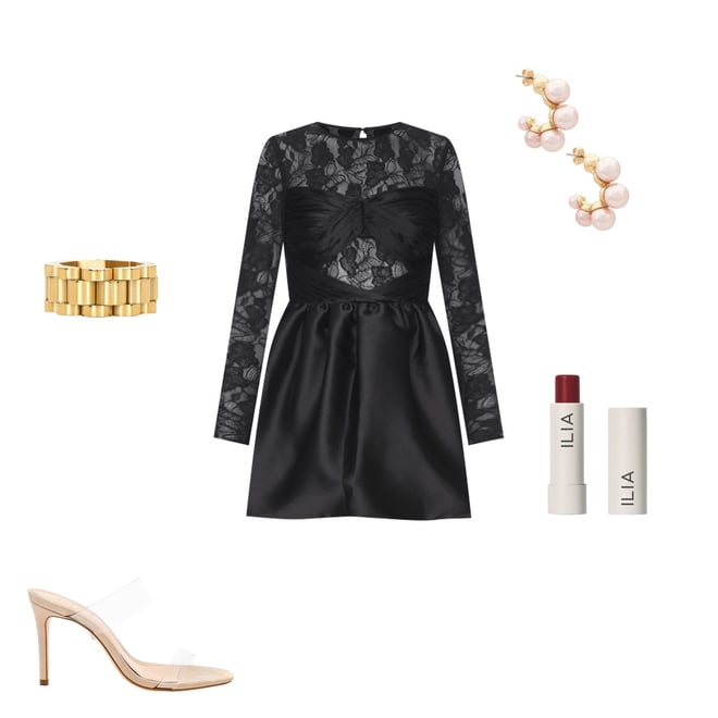 self-portrait DRESS ミニドレス - Black | REVOLVE