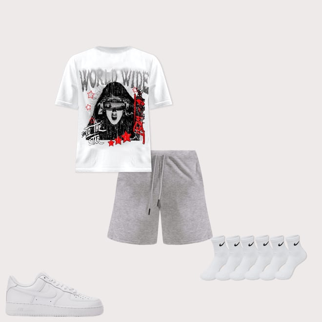 GIORGIO WEST LLC Old World Wide Star White Tee