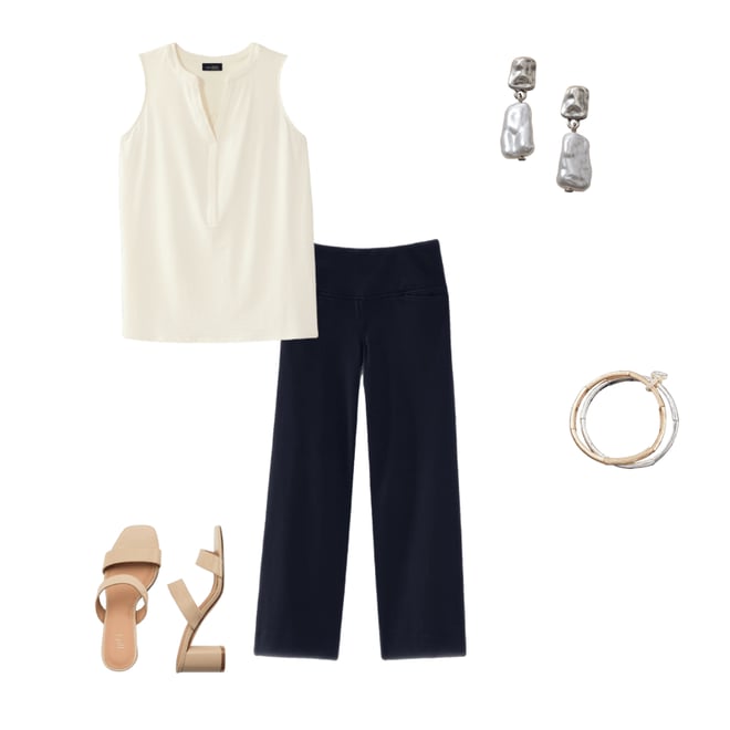 WE SLUB-KNIT SPLIT-NECK TANK | JJill