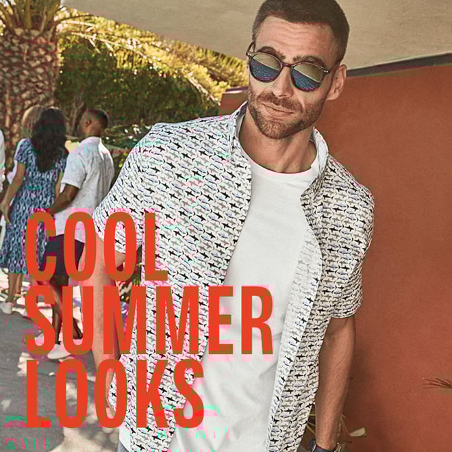 An editorial image showing a model wearing an outfit similar to the other outfits within this experience.