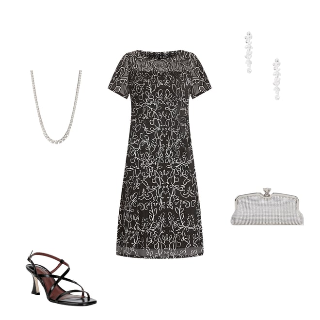 soutache embroidered dress Betsy & Adam Women's Floral Gown, 6