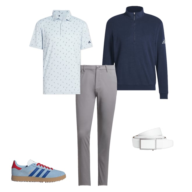 adidas Ultimate365 Terry Cloth Quarter Zip Golf Pullover