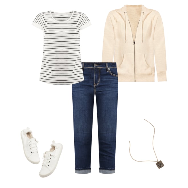 m jeans by maurices™ Mid Rise Flap Pocket Straight Cropped Jean
