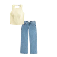 Linen-Blend Open-Back Top