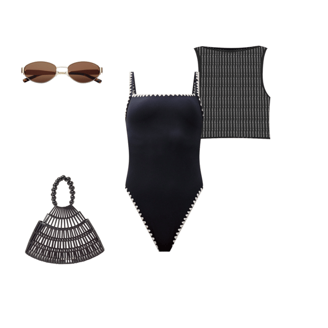 Product | Nadia One Piece Swimsuit - Black-Cream