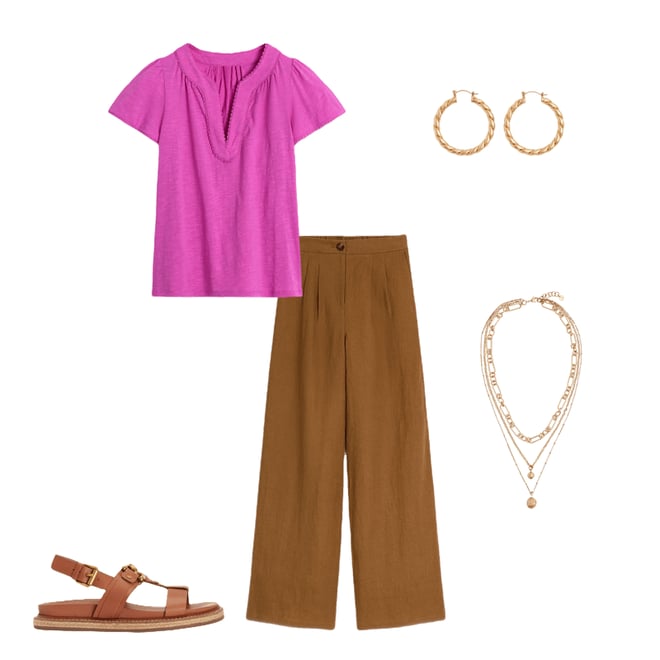 6th bundle featuring 4 items which compliment Dulwich Linen Pants-Gingerbread