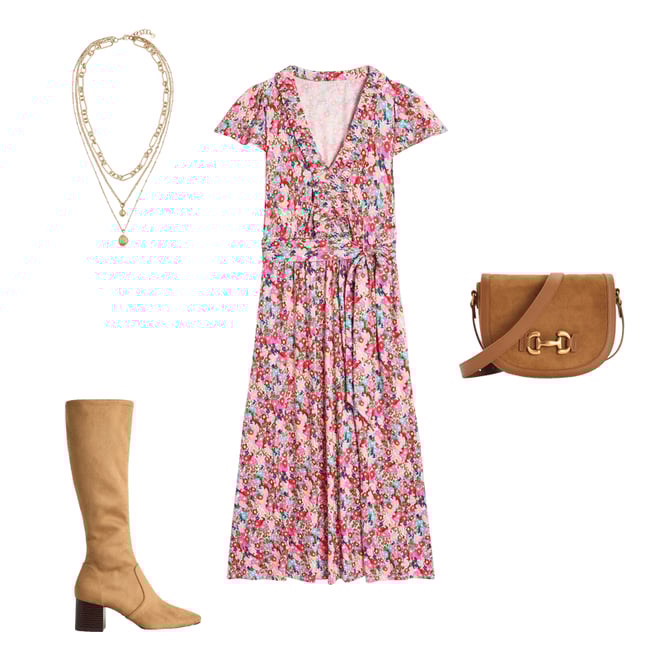 1st bundle featuring 3 items which compliment Nicola Jersey Tea Dress-Multi, Wildflower Garden