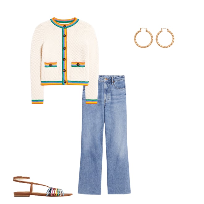 1st bundle featuring 3 items which compliment Libby Knitted Jacket-Warm Ivory, Rainbow