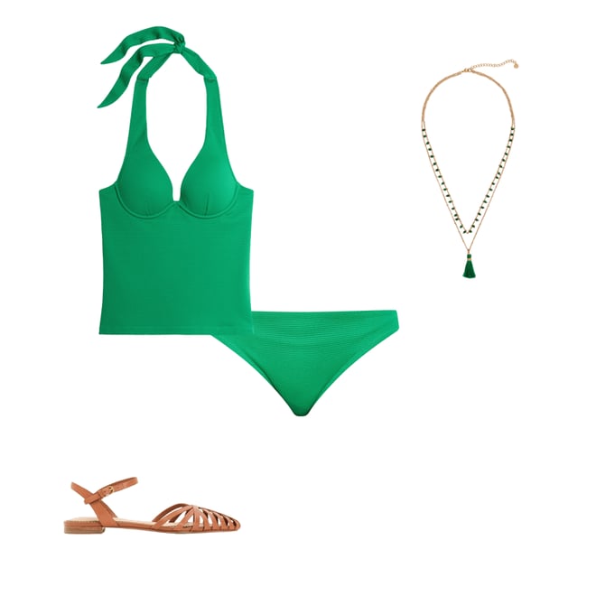 3rd bundle featuring 3 items which compliment Long Line Layer Necklace-Green
