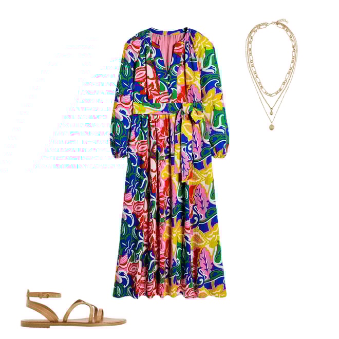 1st bundle featuring 2 items which compliment Faye Double Cloth Dress-Multi, Foliage Twirl
