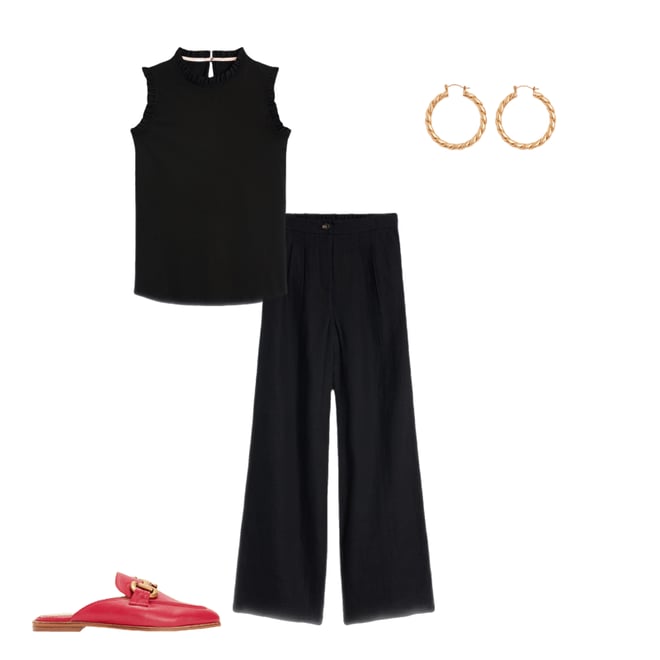 3rd bundle featuring 3 items which compliment Supersoft Frill Detail Vest, Black