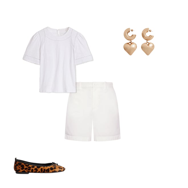 2nd bundle featuring 3 items which compliment Mila Lace Trim Top-White