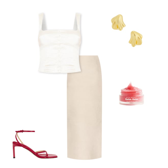 2nd bundle featuring 4 items which compliment by Marianna Kofi Suede Maxi Skirt