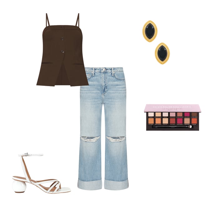 2nd bundle featuring 4 items which compliment Logan Mid Rise Wide Leg Jeans