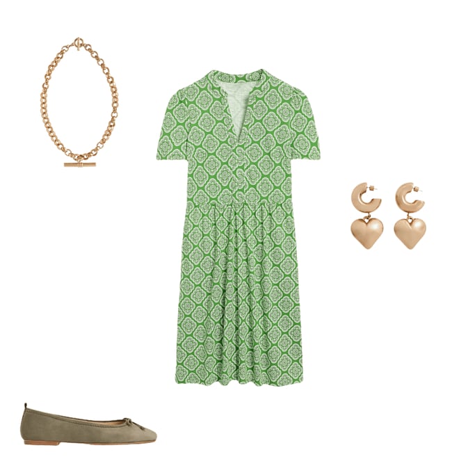 4th bundle featuring 3 items which compliment Naomi Short Sleeve Dress-Paradise Green, Botanic Blush