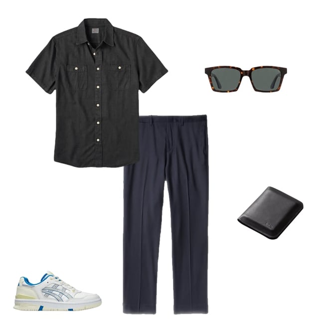 Faherty  Tried and True Chambray Shirt レディース シャツ トップス デュランゴ Black Faherty Brand Tried and True Short Sleeve Chambray Shirt
