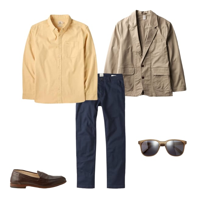 Flint and Tinder Studio Blazer - Khaki | Blazers | Huckberry