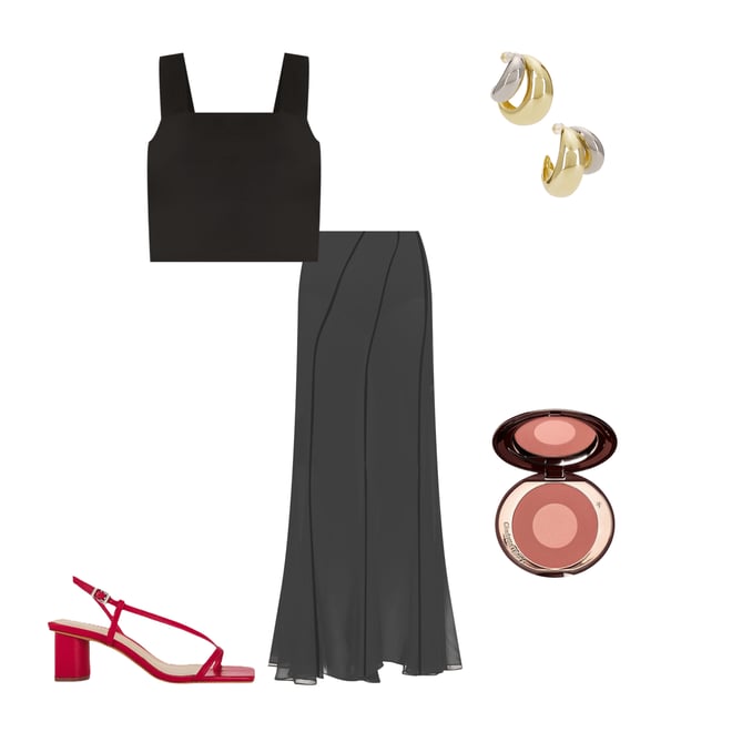 3rd bundle featuring 4 items which compliment Wide Strap Crop Top