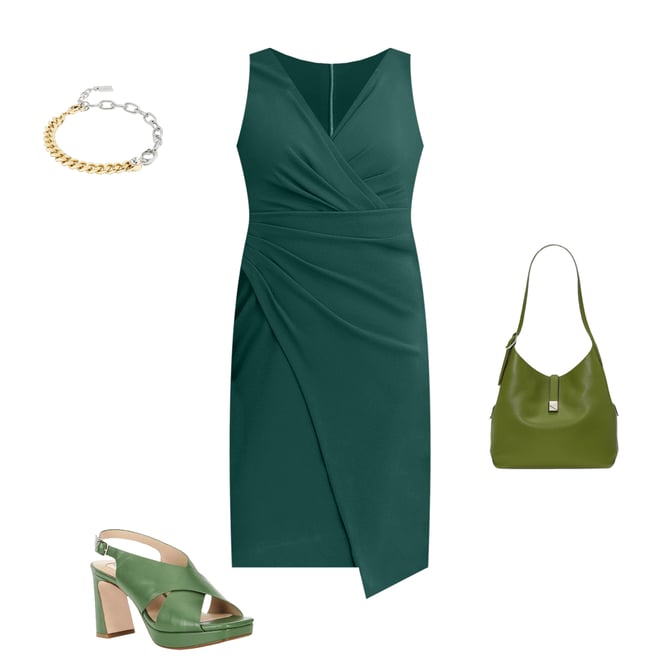 SIENA Surplice V-Neck Sleeveless Wrap Asymmetrical Hem Wrap