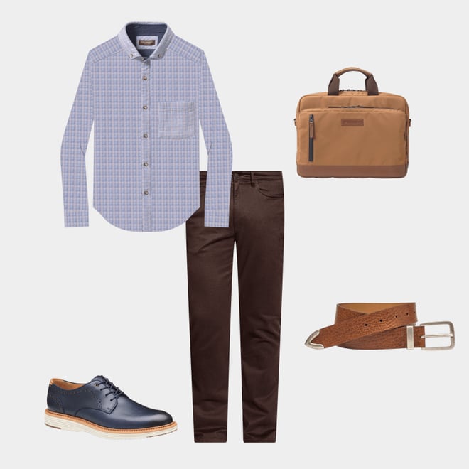2nd bundle featuring 4 items which compliment Double-Layer Long-Sleeve Shirt