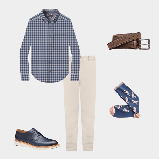 1st bundle featuring 4 items which compliment Double-Layer Long-Sleeve Shirt