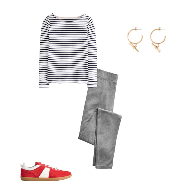 1st bundle featuring 3 items which compliment High Rise Jersey Leggings-Charcoal Marl