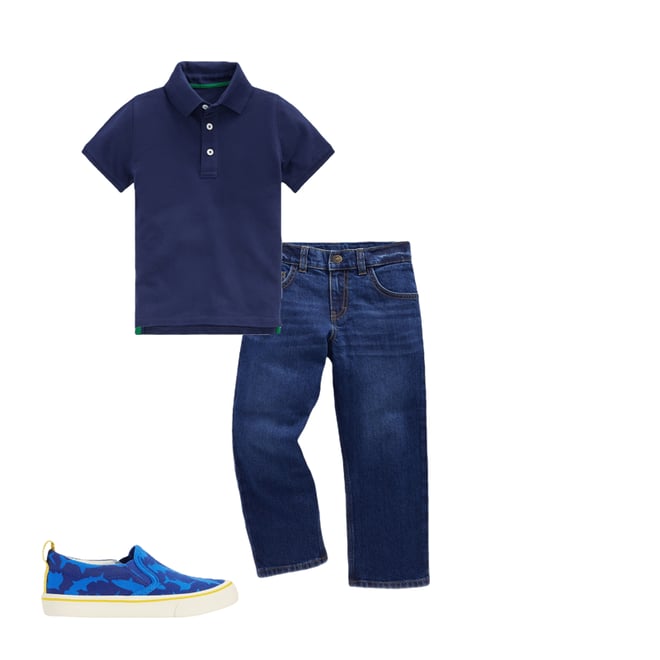 1st bundle featuring 2 items which compliment Piqué Polo Shirt-College Navy
