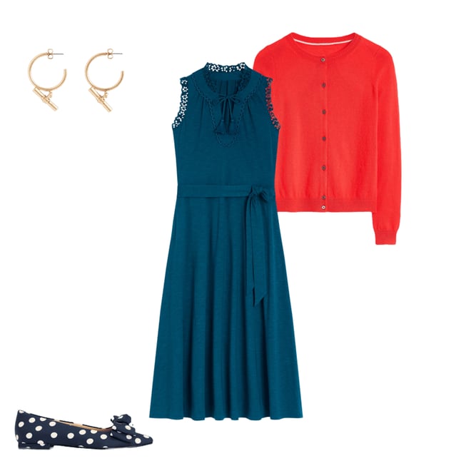 5th bundle featuring 3 items which compliment Aria Broderie Trim Midi Dress-Harbour Blue