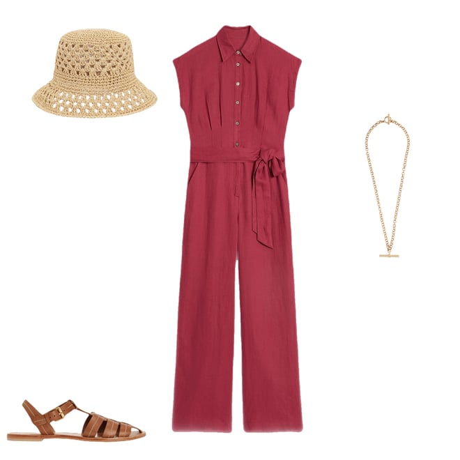 2nd bundle featuring 3 items which compliment Colette Linen Jumpsuit-Terracotta Red