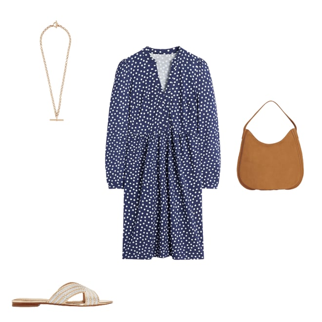 3rd bundle featuring 3 items which compliment Naomi Relaxed Jersey Dress-French Navy, Abstract Dot