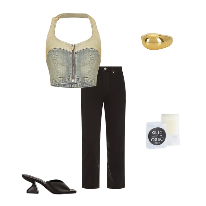 3rd bundle featuring 4 items which compliment Roxie Denim Halter Top
