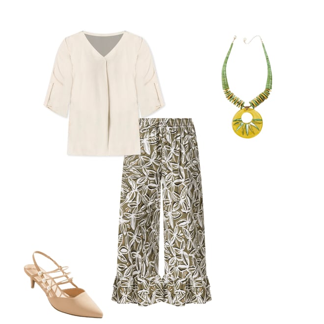 Cato Fashions | Cato Flowy Roll Tab Sleeve Top