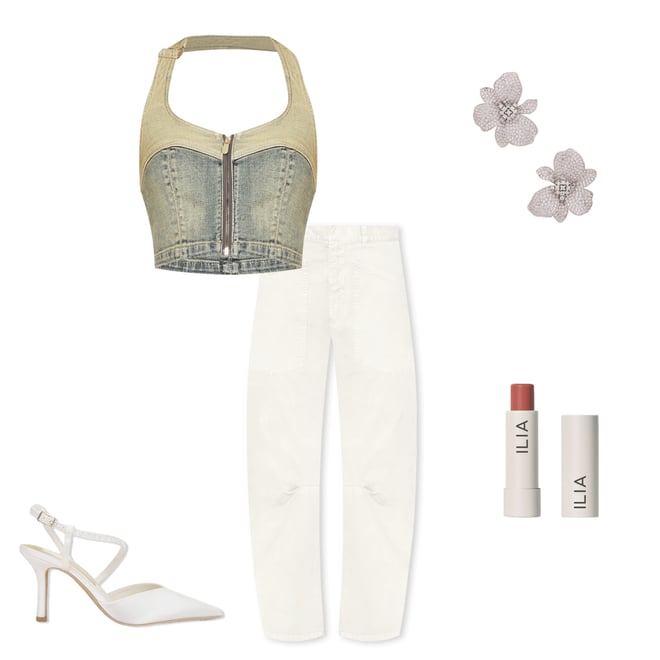 1st bundle featuring 4 items which compliment Roxie Denim Halter Top