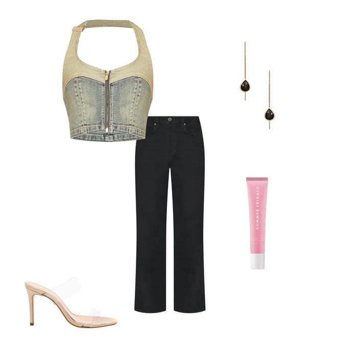 1st bundle featuring 4 items which compliment Roxie Denim Halter Top
