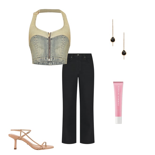 2nd bundle featuring 4 items which compliment Roxie Denim Halter Top