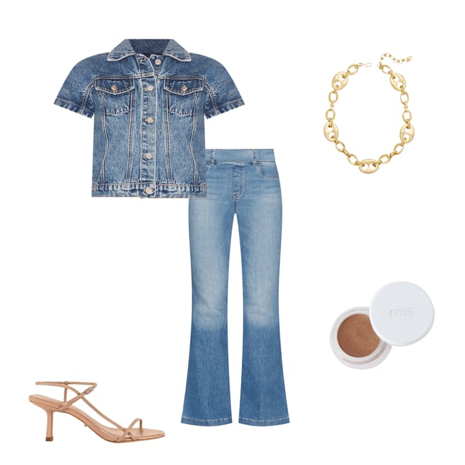 3rd bundle featuring 4 items which compliment Magda Cap Sleeve Top