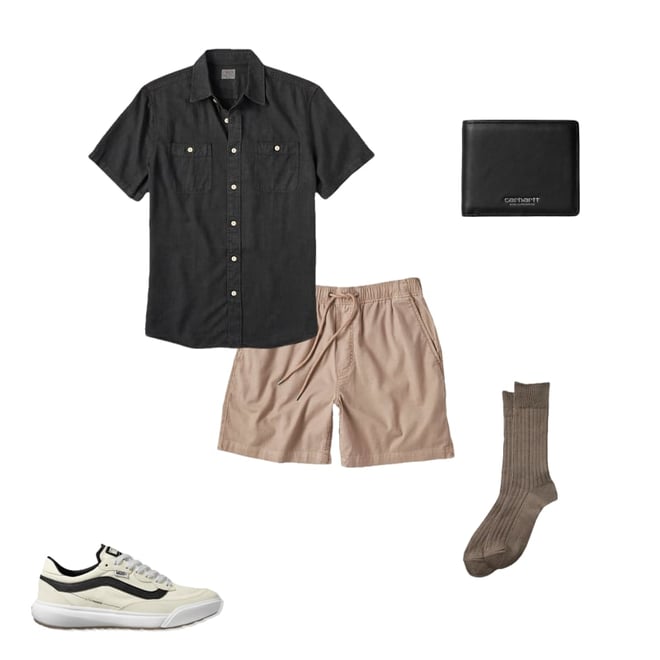 Faherty Brand Tried and True Short Sleeve Chambray Shirt