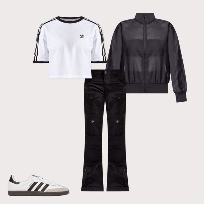 レア!!!★ADIDAS★ originals 3S LOOSE CROP Tee white JC8150 adidas Adicolor 3-Stripes Loose Crop Tee - White | Free
