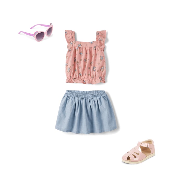 1st bundle featuring 2 items which compliment Toddler Girls Floral 2-Piece Outfit Set