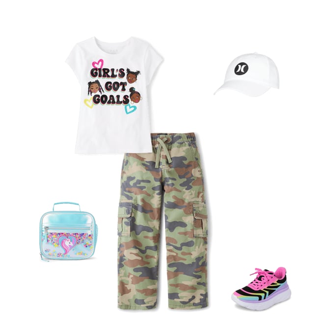 2nd bundle featuring 4 items which compliment Girls Rainbow Running Sneakers