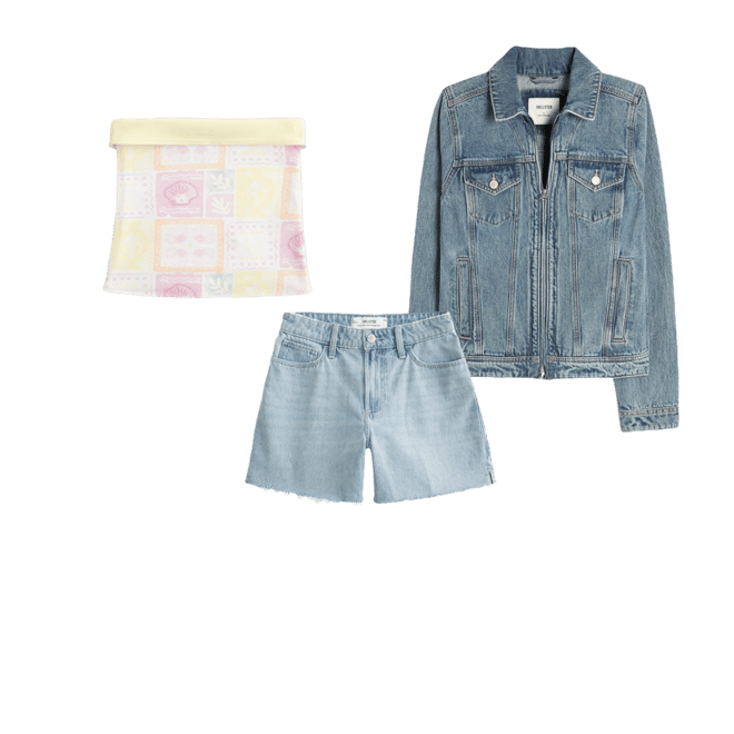 Curvy High-Rise Light Wash Relaxed Denim Shorts 5"