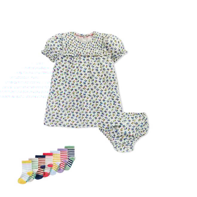 3rd bundle featuring 1 items which compliment Double Cloth Dress-Soft Ivory Ditsy
