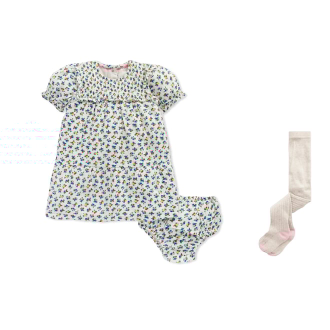 2nd bundle featuring 1 items which compliment Double Cloth Dress-Soft Ivory Ditsy