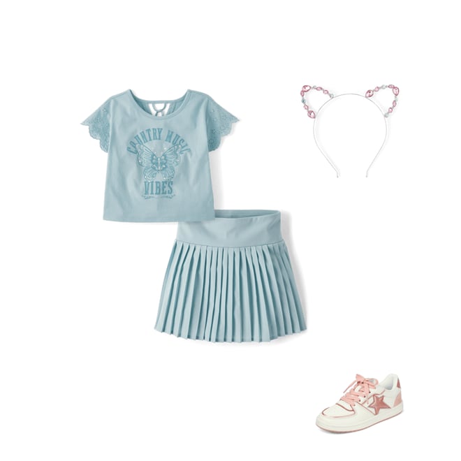 10th bundle featuring 3 items which compliment Girls Jeweled Cat Ears Headband