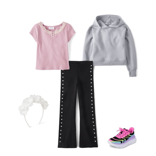 3rd bundle featuring 4 items which compliment Girls Rainbow Running Sneakers